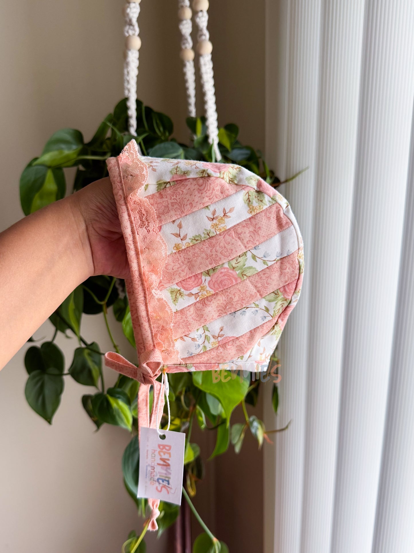 Pink Patchwork Bonnet - Small