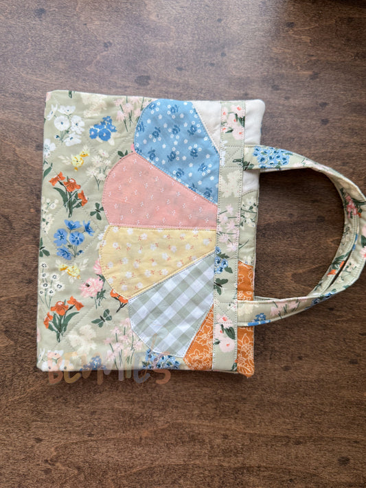 Green Floral Bible Cover - Medium