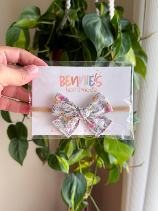 Spring Floral - 3" bow on nylon