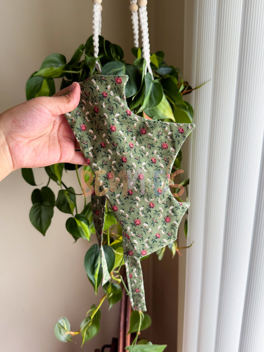 Fabric Crown - Green Floral