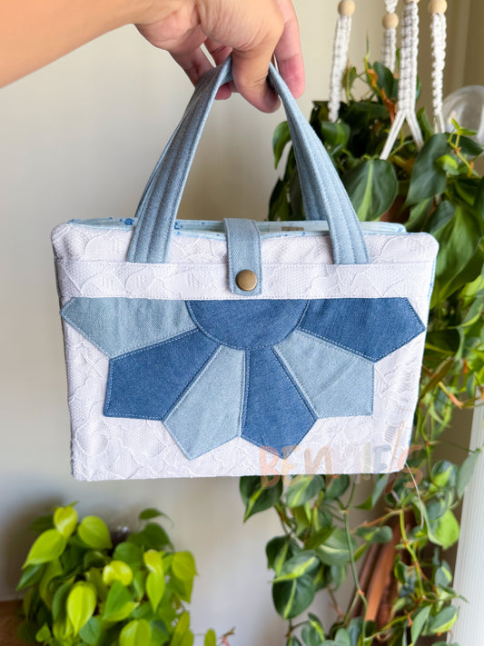 Vintage Denim + Lace Bible Cover - Medium