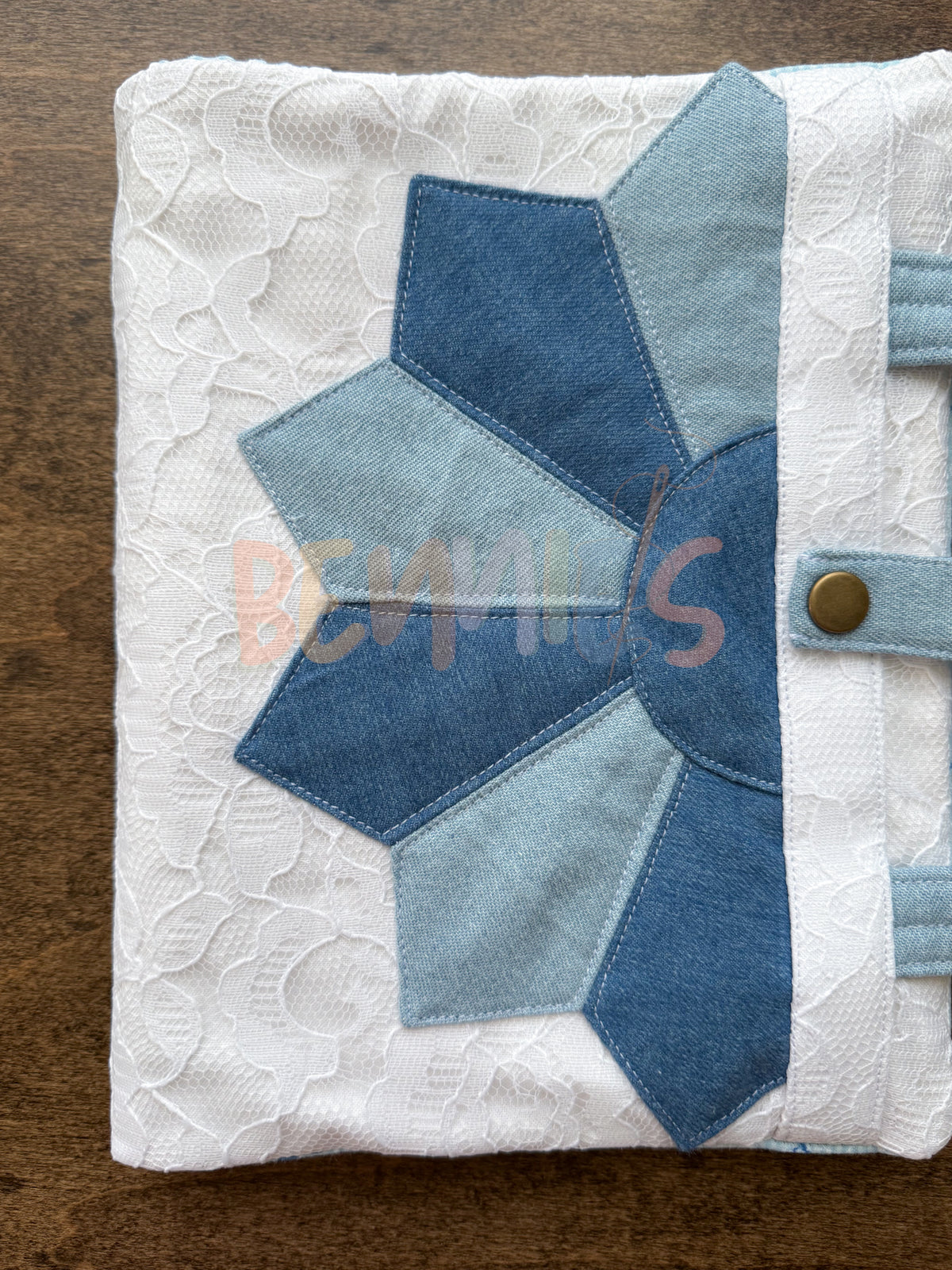 Vintage Denim + Lace Bible Cover - Medium