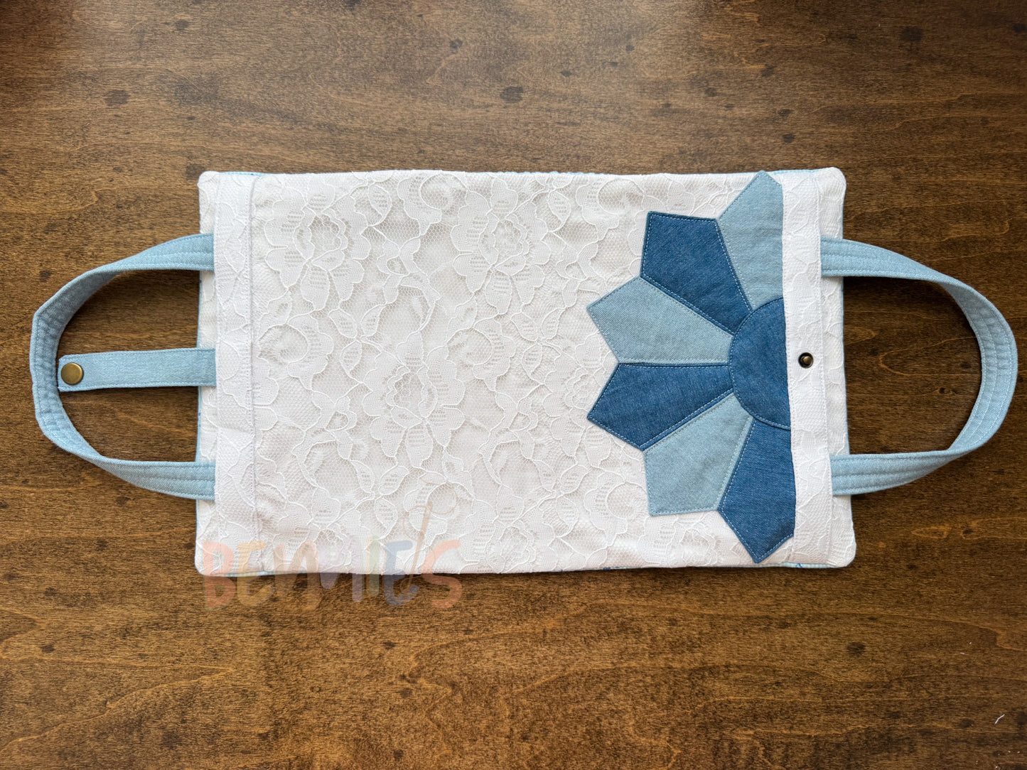 Vintage Denim + Lace Bible Cover - Medium
