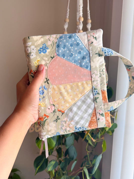 Green Floral Bible Cover - Medium