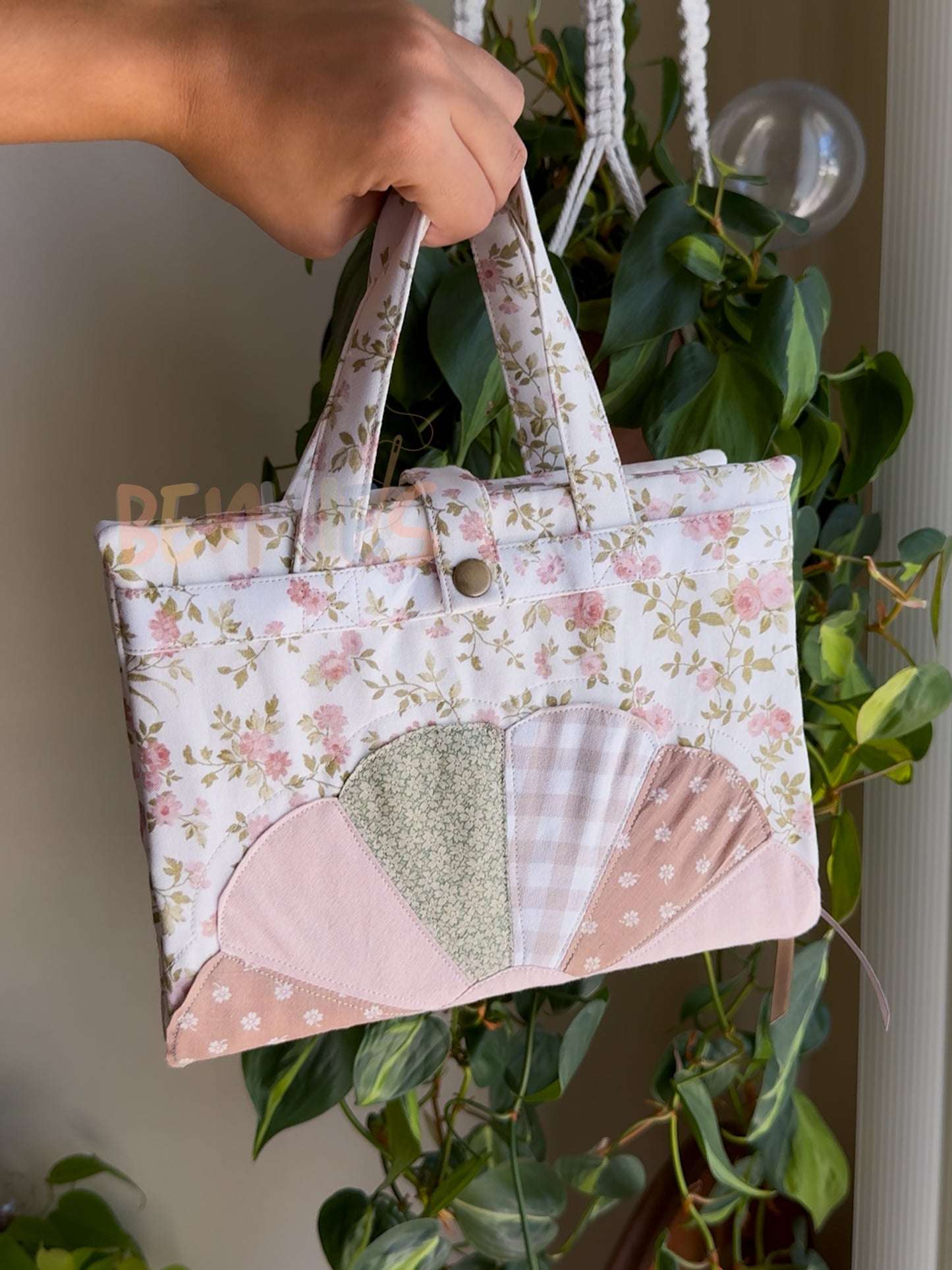 Pink Floral Bible Cover - Medium