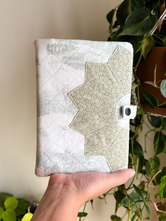 Green Toile Bible Cover - Small